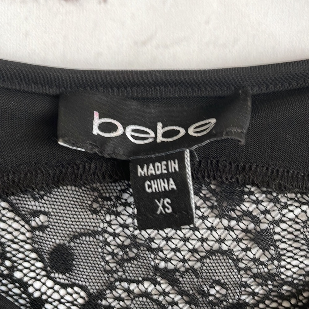 Bebe Sequin See Through Top In Size Xs - image 6